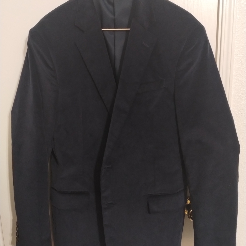 Stafford Navy Sport Coat Classic Tailored Blazer